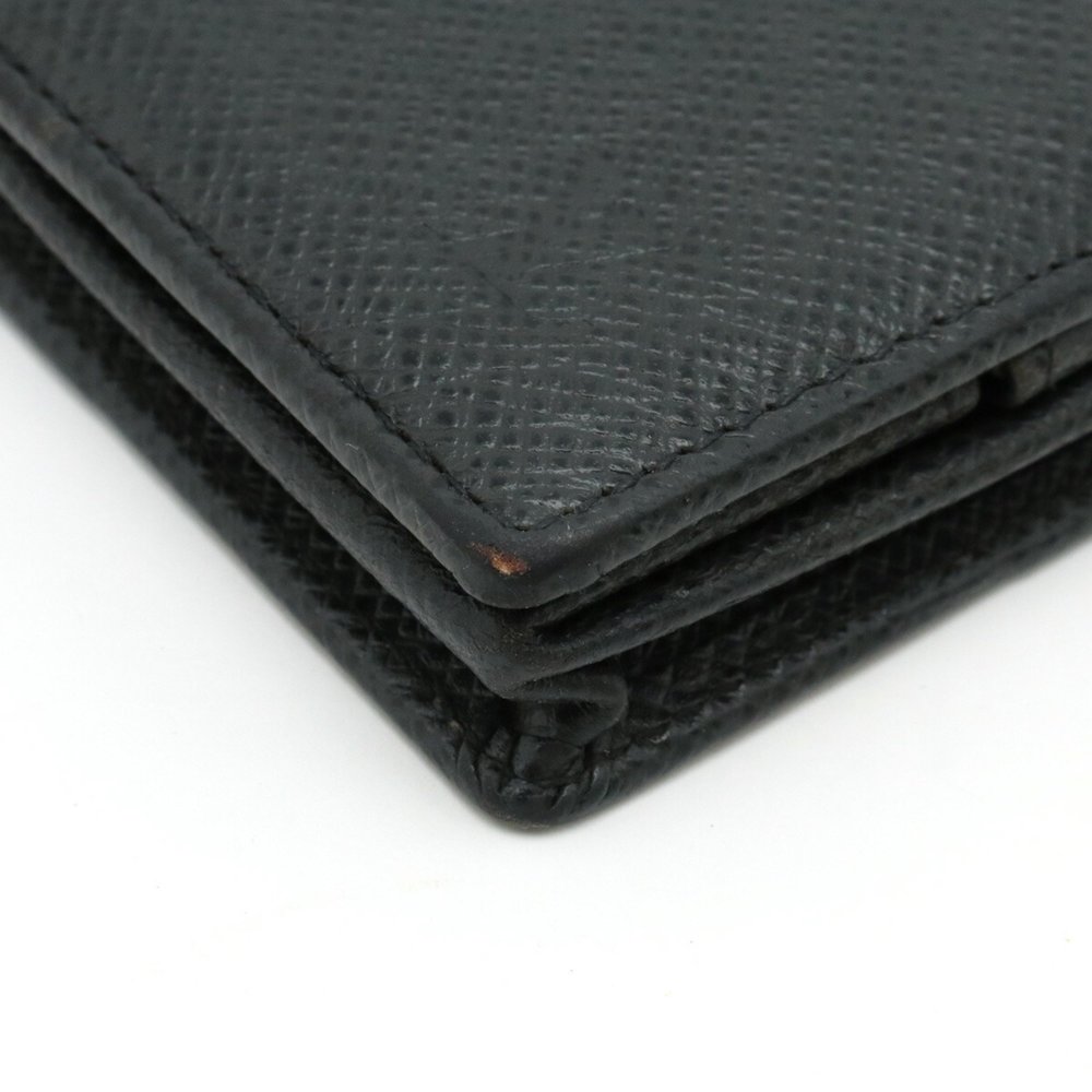 LOUIS VUITTON Taiga Porto Monnaie Boite Coin Case Leather Calf Ardoise Black ... - Picture 4 of 8